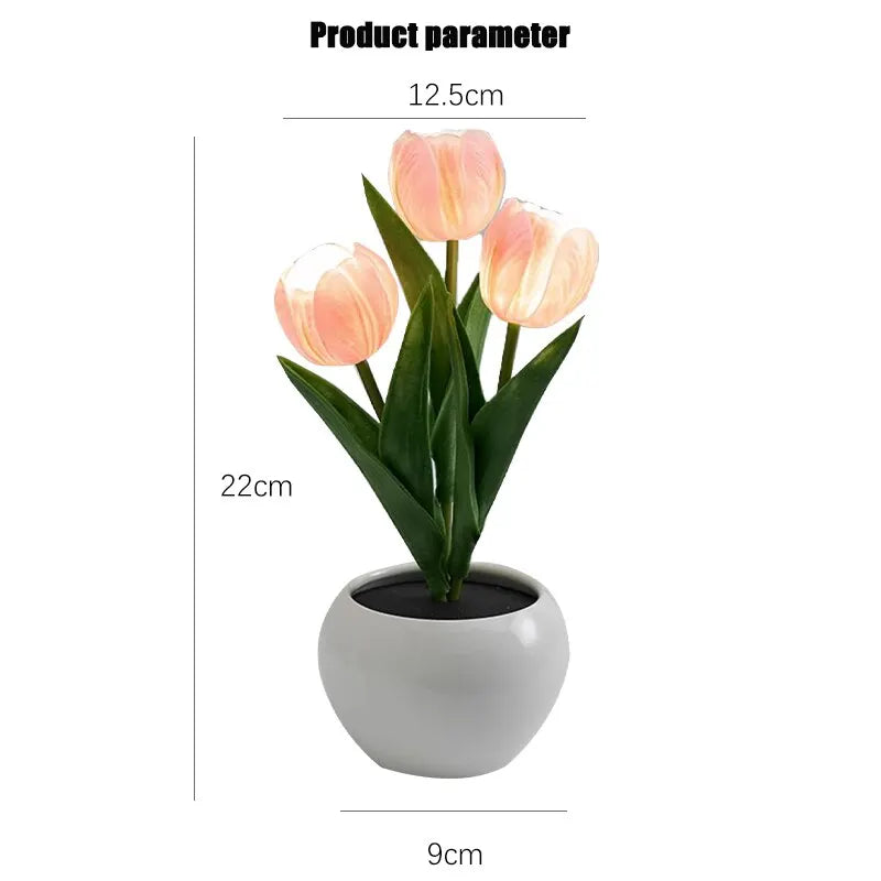 Elegant Floral LED Bedside Lamp™