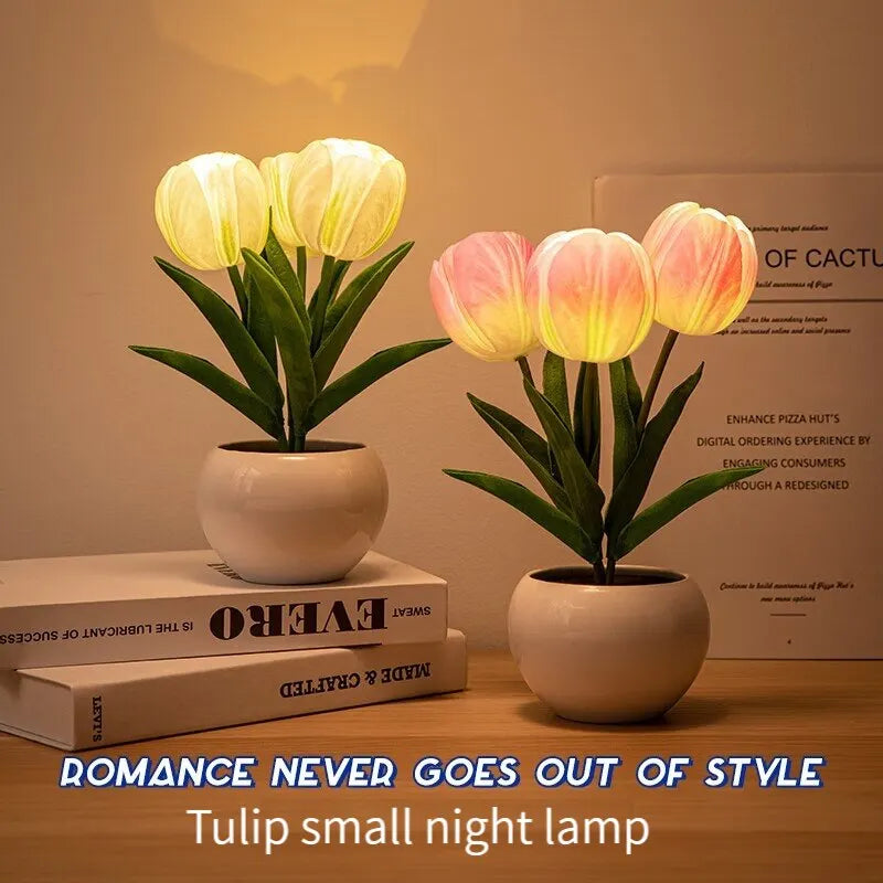 Elegant Floral LED Bedside Lamp™