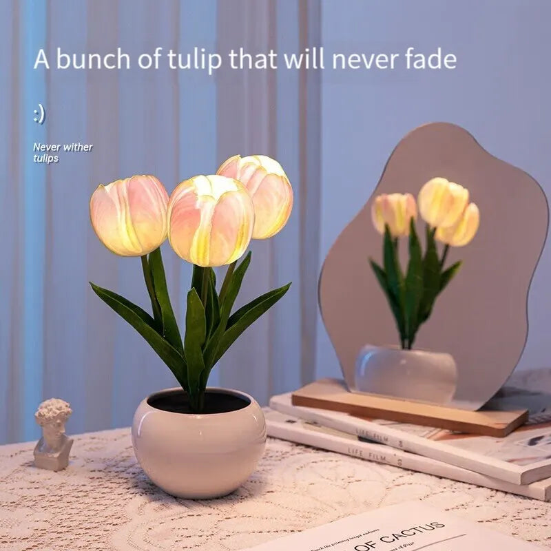 Elegant Floral LED Bedside Lamp™