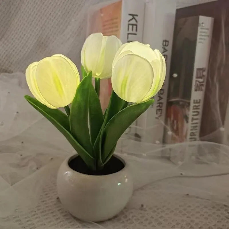 Elegant Floral LED Bedside Lamp™